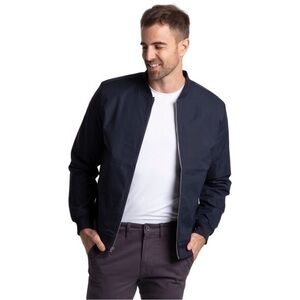 Hyden Yoo Navy Classic Bomber Jacket Sz XL